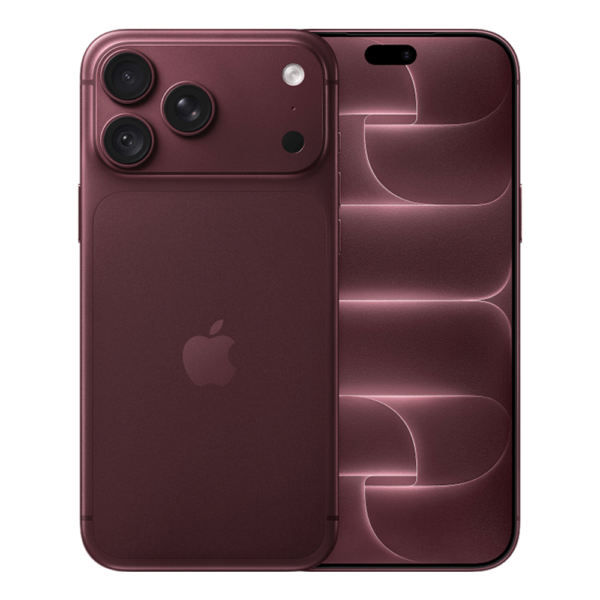 Purple iPhone shown from the back with Apple logo and a triple camera module on the upper left.